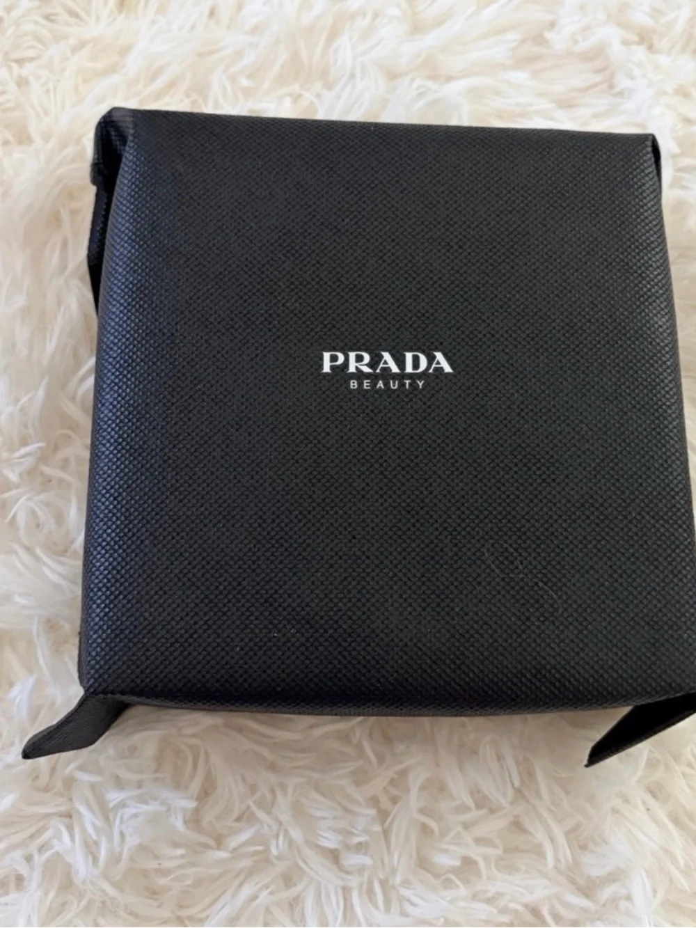 Prada Black and Peach Cosmetic Travel Case